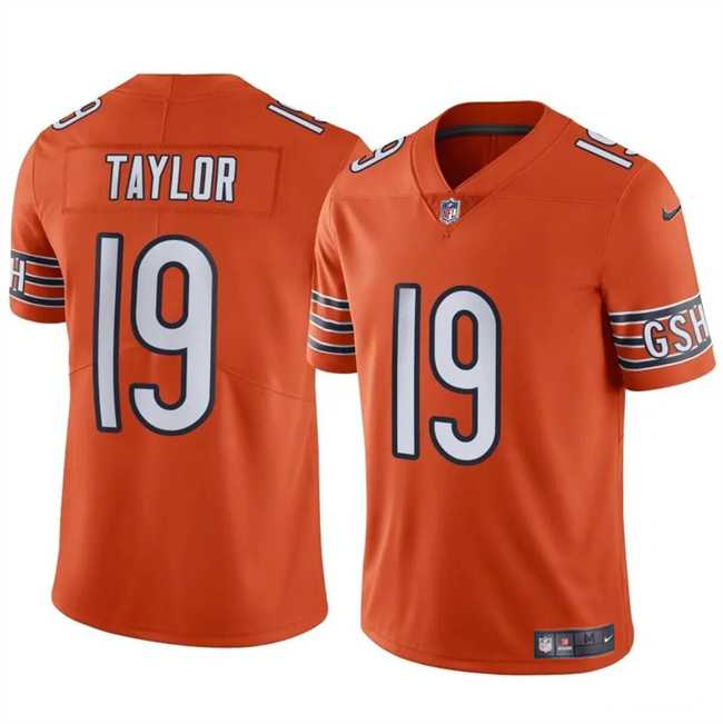 Men & Women & Youth Chicago Bears #19 Tory Taylor Orange Vapor Football Stitched Jersey